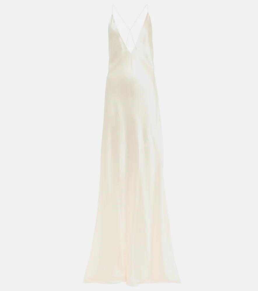 Saint Laurent Silk satin gown | Mytheresa (INTL)