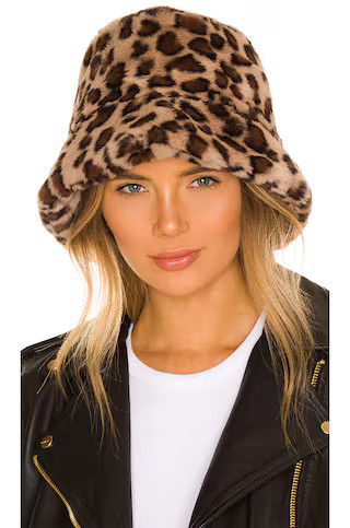 Adrienne Landau Faux Fur Bucket Hat in Brown Leopard from Revolve.com | Revolve Clothing (Global)
