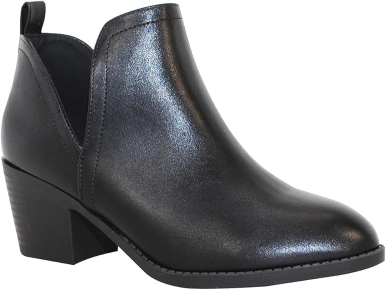 TRENDSUP Ankle Boots for Women Chelsea Square Toe Chunky Low Heel Booties Comfortable Slip on Sho... | Amazon (US)