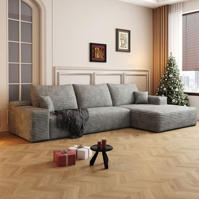 Cloud Couch with L-Shape Chaise,Modern Modular Sofa with Deep Seat, Upholstered Couches for Living Room Bedroom, Grey | Target