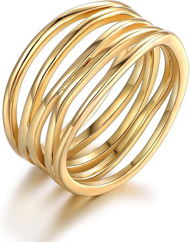 Amazon.com: Barzel 18K Gold Plated Statement Ring For Women – (Gold, 6): Clothing, Shoes & Jewe... | Amazon (US)
