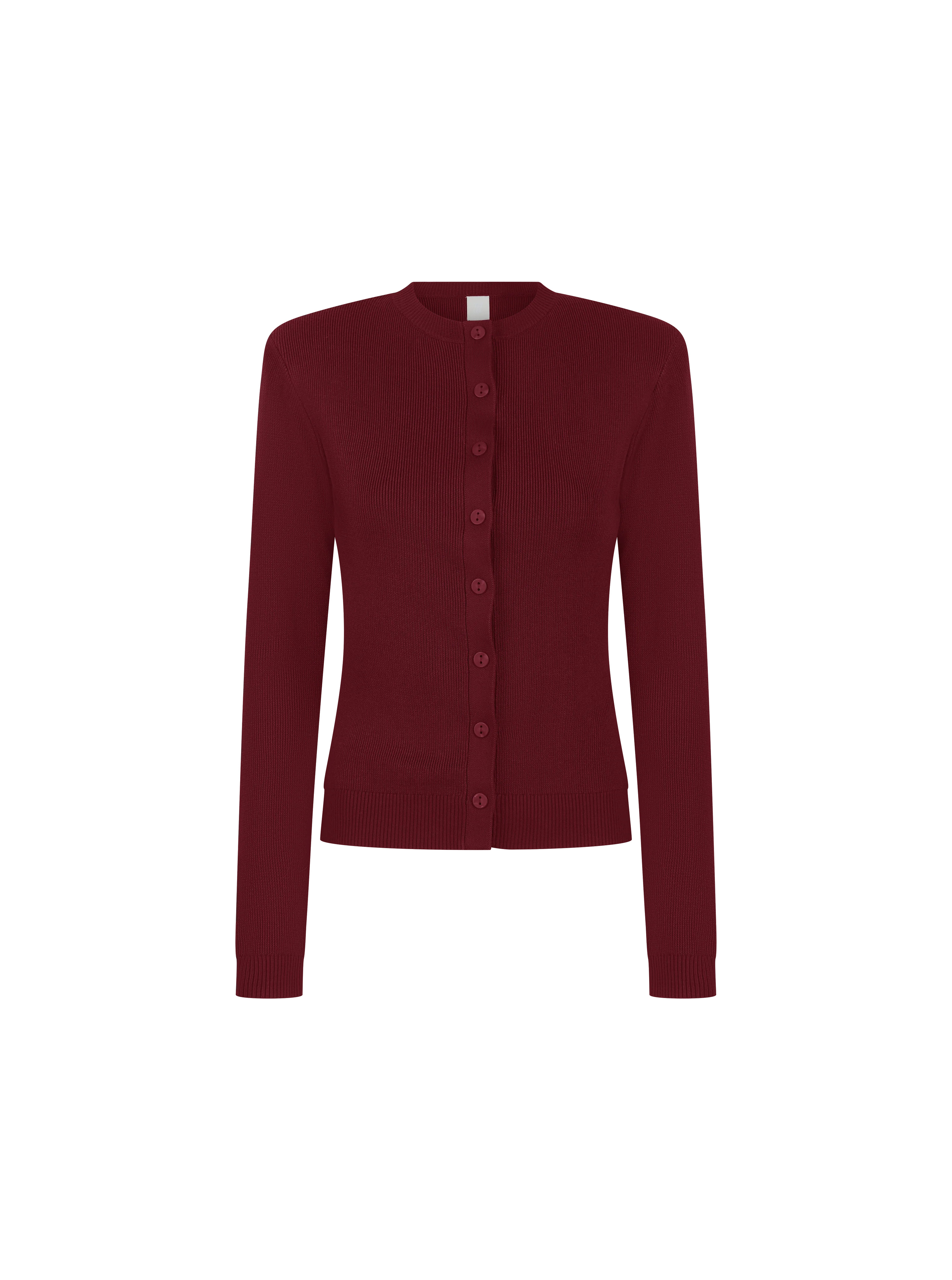 Retreat Ribbed Knit Top - Burgundy | Maebe