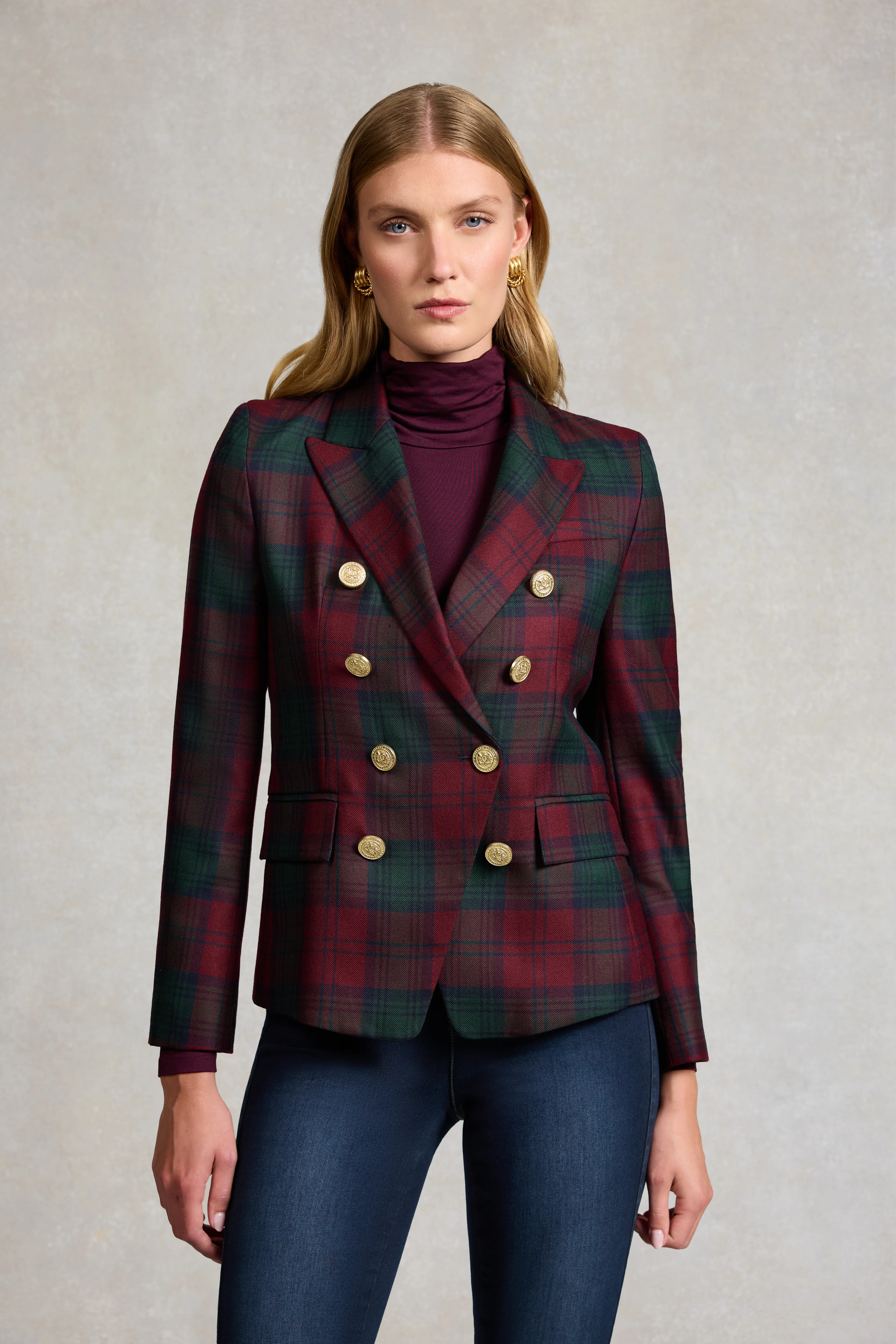 Knightsbridge Blazer (Mulberry Tartan) | Holland Cooper