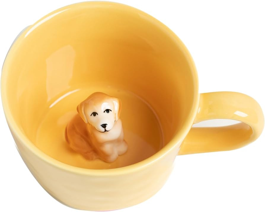 DIHOclub Dog Coffee Cup Hidden Ceramic Animal Inside Mug,Cute Cartoon Handmade Figurine Mugs,Holi... | Amazon (US)