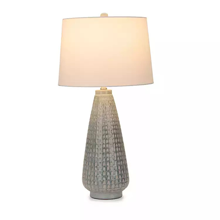 New! Blue Claire Ceramic Tapered Table Lamp | Kirklands