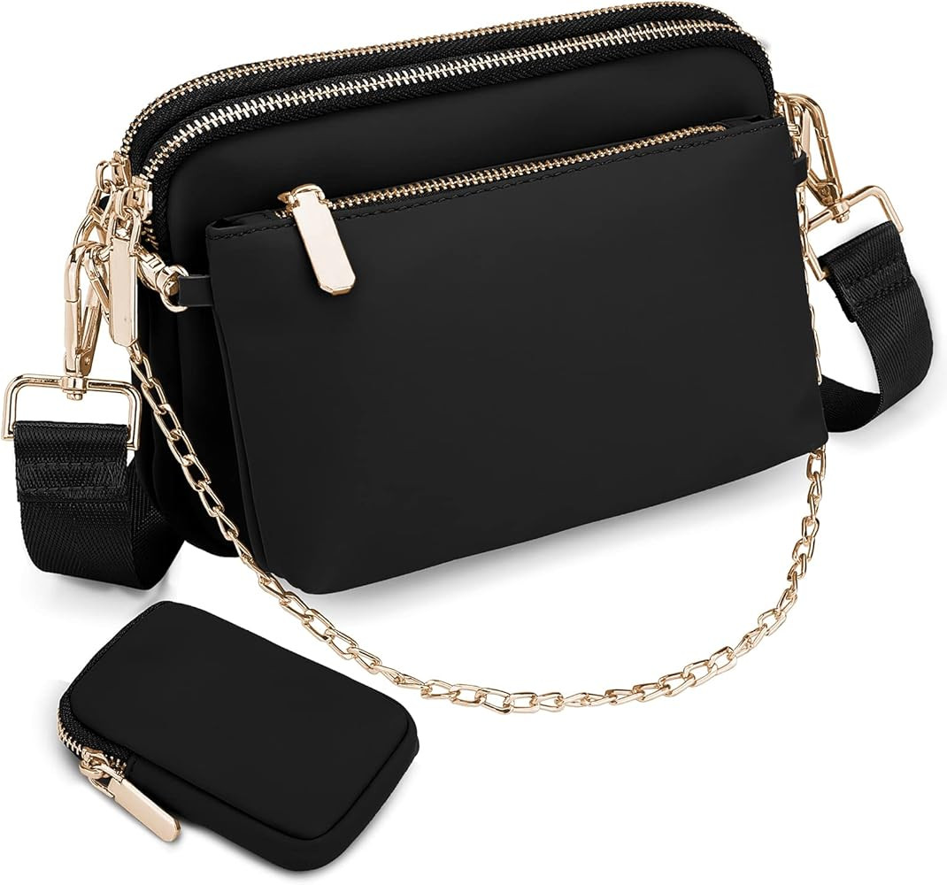 Uromee Corssbody Bags for Women Vegan Leather Fashion Shoulder Purse Fanny Pack Belt Bag Travel H... | Amazon (US)