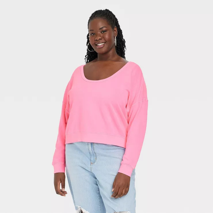 Women's French Terry Scoop Sweatshirt - Universal Thread™ | Target