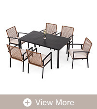 LAUSAINT HOME 3-Piece Rocking Bistro Set, Outdoor Patio Furniture with Thick Cushions and 2-Tier ... | Amazon (US)