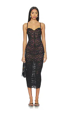 fleur du mal Charlotte Lace Dress in Black from Revolve.com | Revolve Clothing (Global)