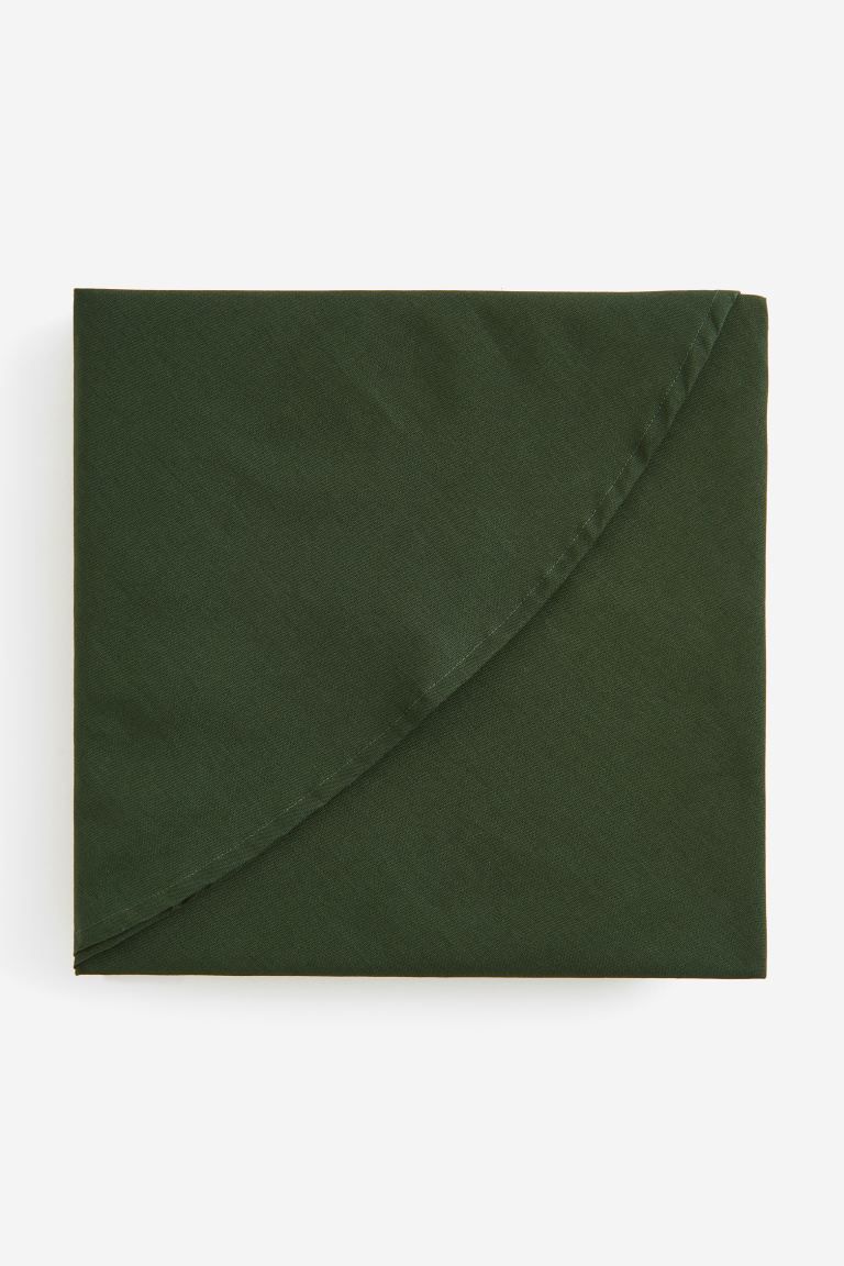 Round Cotton Tablecloth - Dark green - Home All | H&M US | H&M (US + CA)