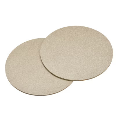 Unique Bargains PU Heat Resistant Waterproof Oil Proof Coasters 2 Pcs 4.02" Gold Tone | Target