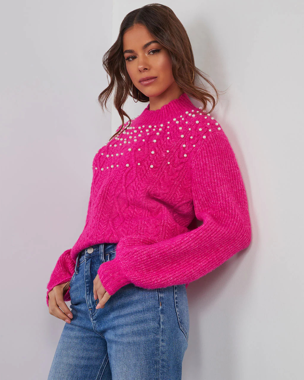Prettiest Pearl Embellished Sweater | VICI