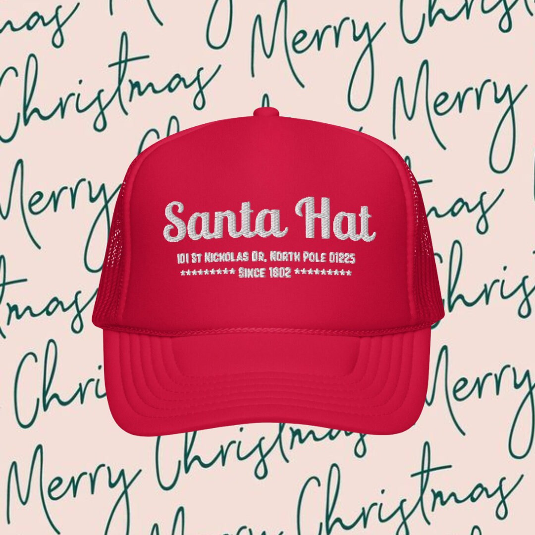 Santa Hat Foam Trucker Hat - Etsy | Etsy (US)