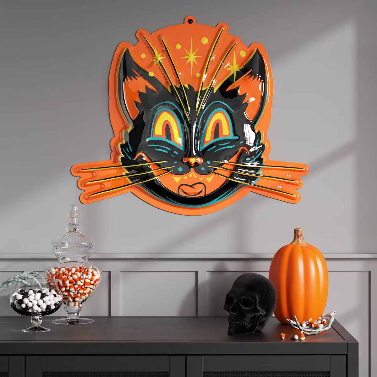 28"x28" Black Cat Vac Form Unframed Wall Sign - Hyde and EEK! Boutique™ | Target