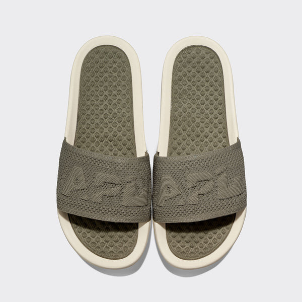 Women's Big Logo TechLoom Slide Fatigue / Pristine | APL