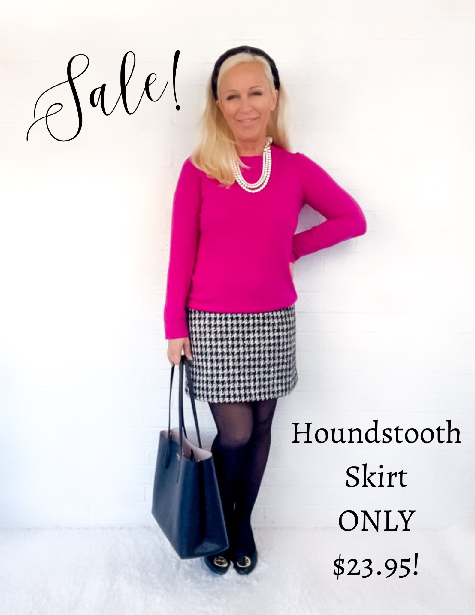 Happy VALentine’s Day! 💘 This houndstooth skirt is only $23.98 today!

Workwear / work outfit / office outfit / business casual / professional 

#LTKsalealert #LTKFind #LTKworkwear