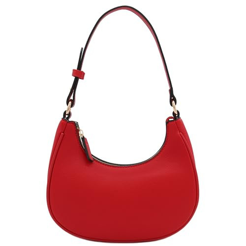 FashionPuzzle Small Crescent Shoulder Bag Red | Amazon (US)