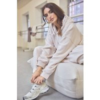 DSGN Studio Women's Boxy Crop Zip Through Hoodie in Oatmeal | Size: 10 | Knitted | boohoo (US & Canada)