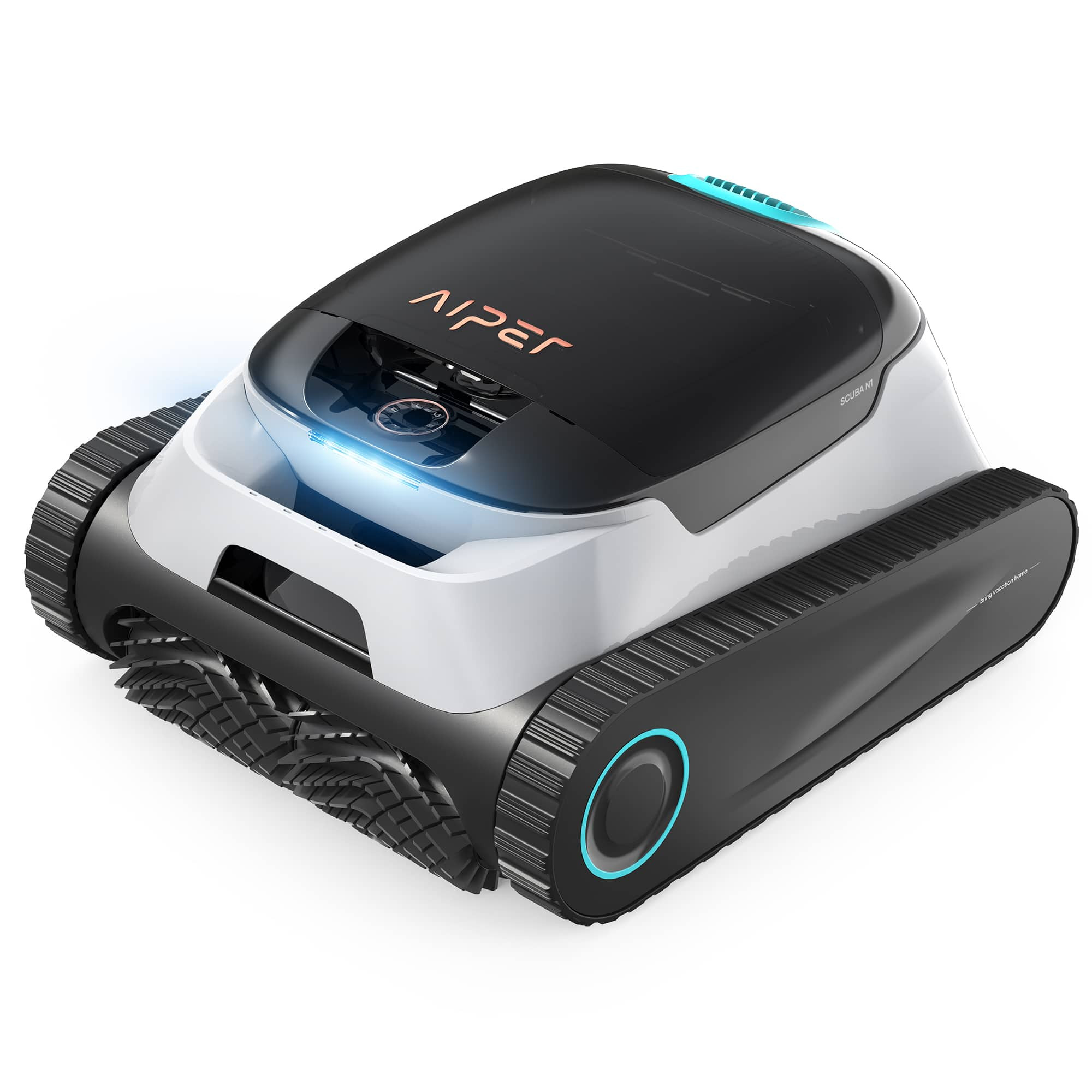 Aiper - Scuba N1 Plus: Robotic Pool Cleaner with MicroMesh Filtration for In-Ground Pools, Caterpillar Treads, and Mobile App - White | Best Buy U.S.