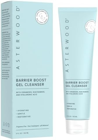 Asterwood Gel Cleanser for Skin Barrier Repair - Hyaluronic Acid Face Wash with Ceramides & Niaci... | Amazon (US)