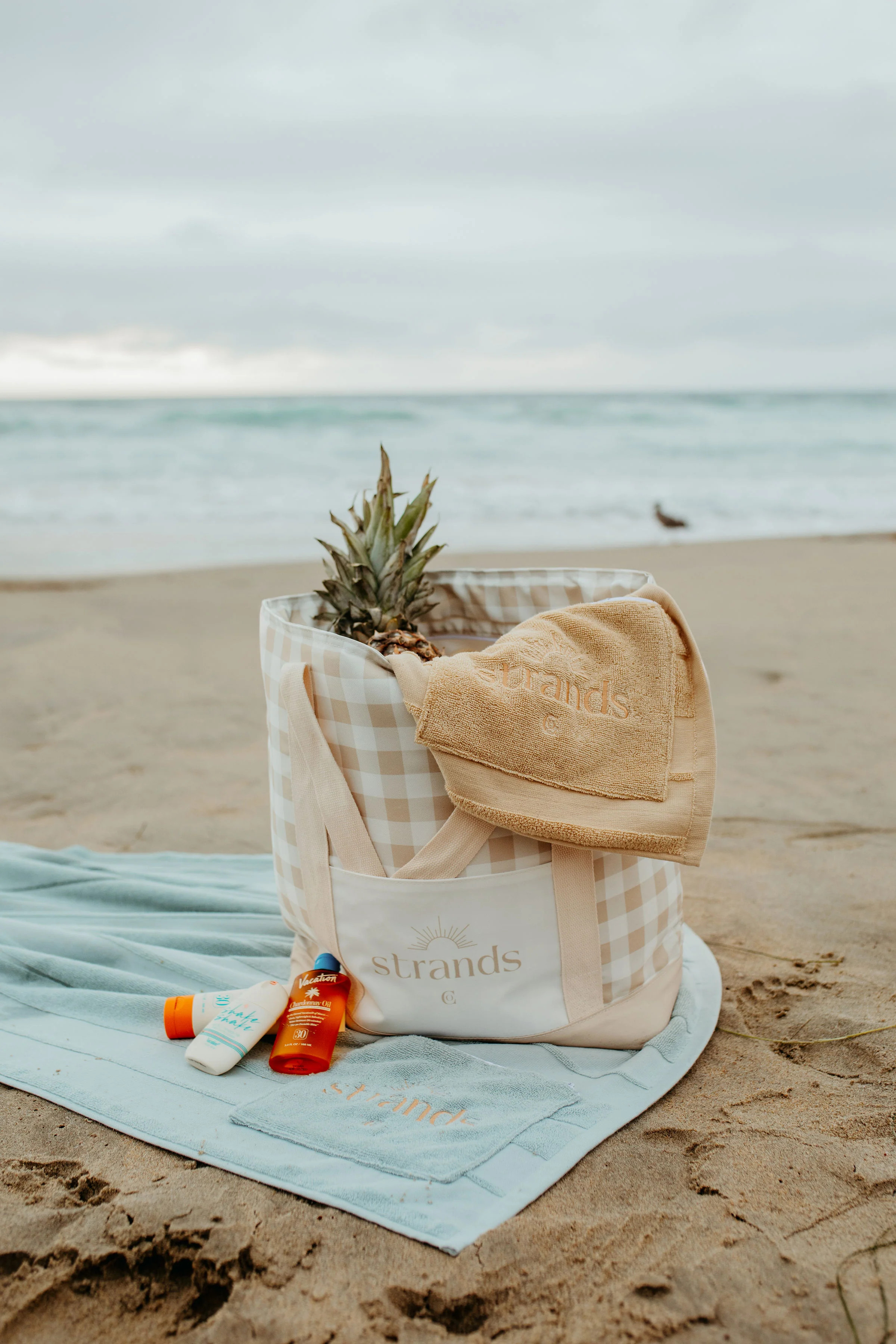Shady Gingham Tote Bag | Strands Co