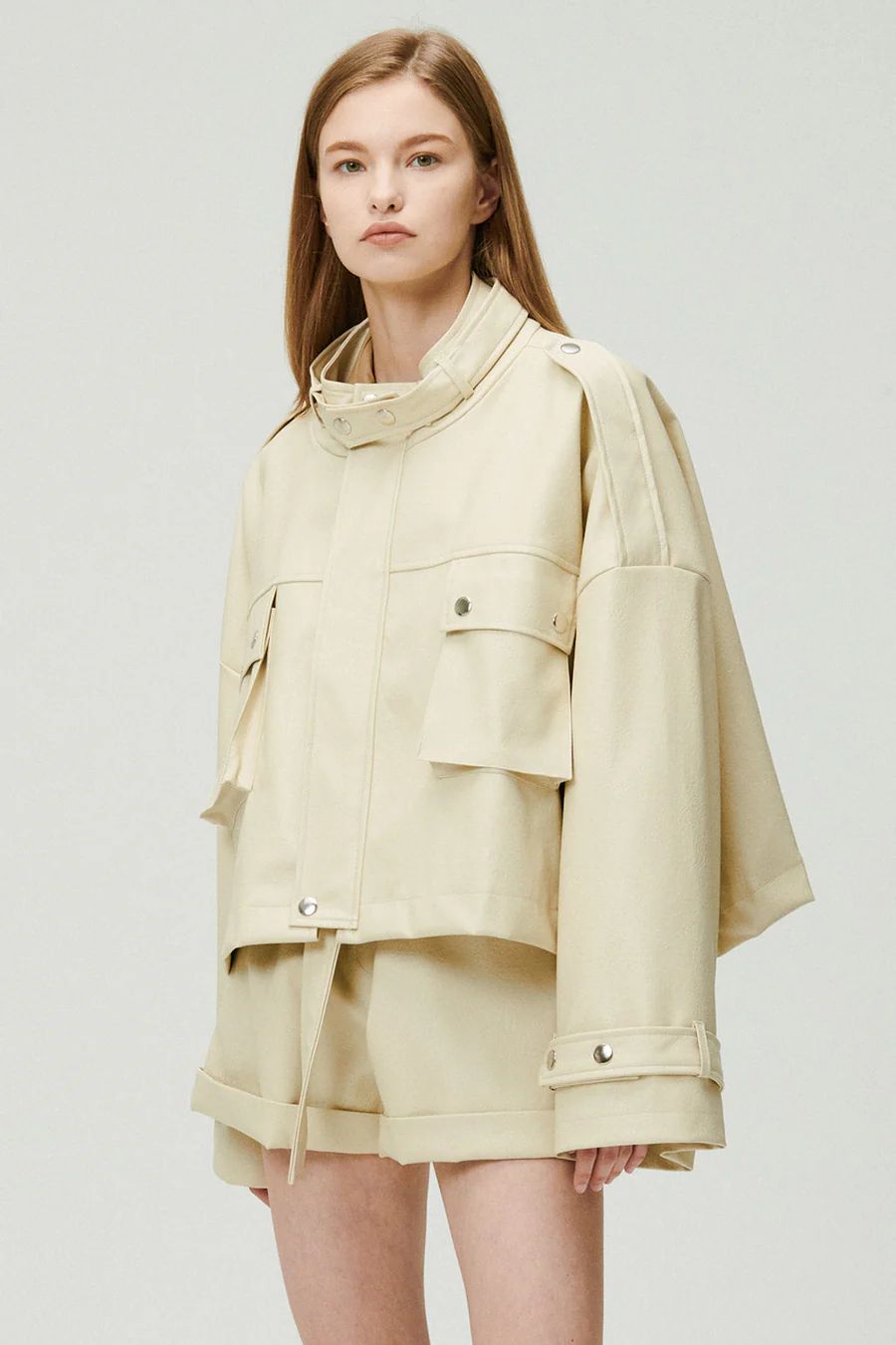 Naomi Oversized Pleather Jacket | Storets (Global)