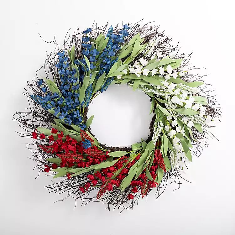 Tricolor Americana Forsythia Wreath | Kirkland's Home