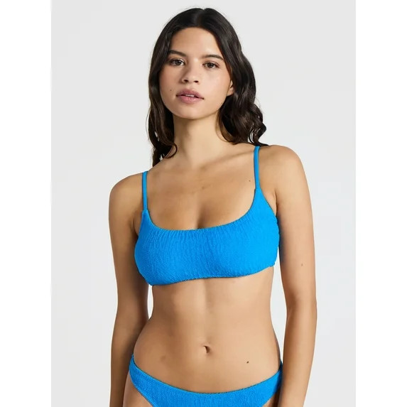 No Boundaries Crinkle Bralette Bikini Top, Women’s | Walmart (US)