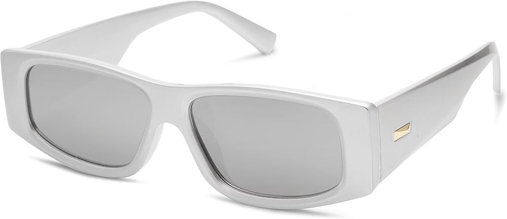 SOJOS Retro Trendy Rectangle Polarized Sunglasses 80s 90s Y2K Stylish Designer Sunnies | Amazon (US)