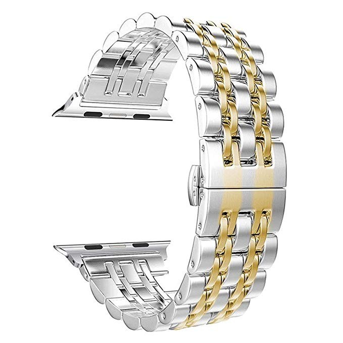 Replacement for Apple Watch Band 38mm 40mm Series 4/3/2/1, PUGO TOP Stainless Steel Iwatch Bracel... | Amazon (US)