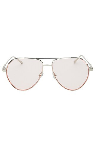 Elisa Johnson Sammy Sunglasses in Metallic Silver. | Revolve Clothing (Global)
