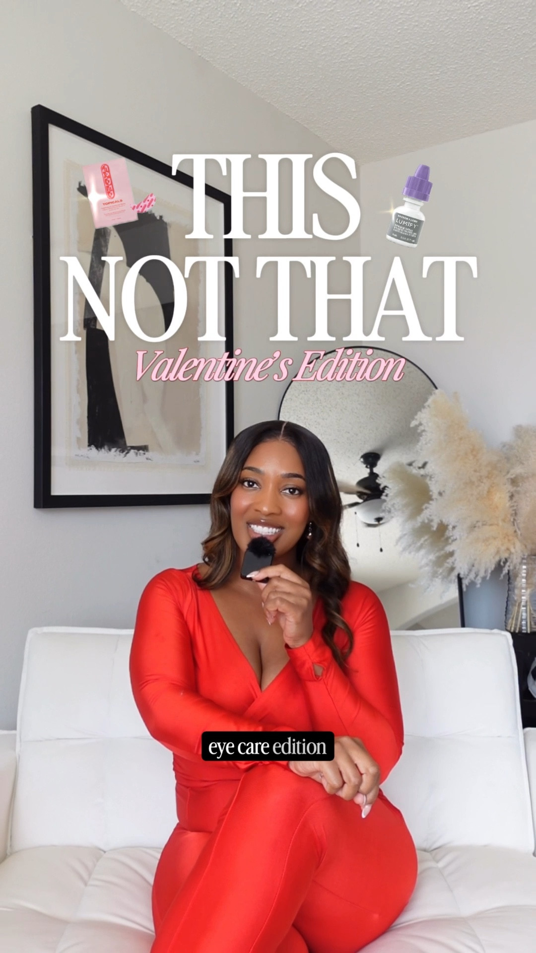 Valentine’s “This, Not That” — Eye Edition 👀❤️

If you’re getting ready for date night (or Galentine’s), don’t let irritated eyes ruin the look.

✨ Red eyes →  Lumify
✨ Dry eyes → Refresh preservative-free
✨ Dry contacts → Biotrue rewetting drops
✨ Creasing → Topicals eye patches
✨ Irritated lashes → Avenova or Ocusoft lid scrubs

These are the exact products I recommend in today’s EyeTalk.

Shop everything linked here before your glam 💋

Comfortable eyes = prettier makeup. Period.

#LTKValentine #LTKgrwm #LTKBeauty