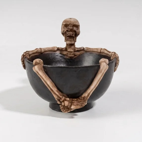 Skeleton Decorative Bowl, Resin Vintage Skeleton Candy Bowl, 1 Piece Spooky Snack Candle Holder T... | Walmart (US)