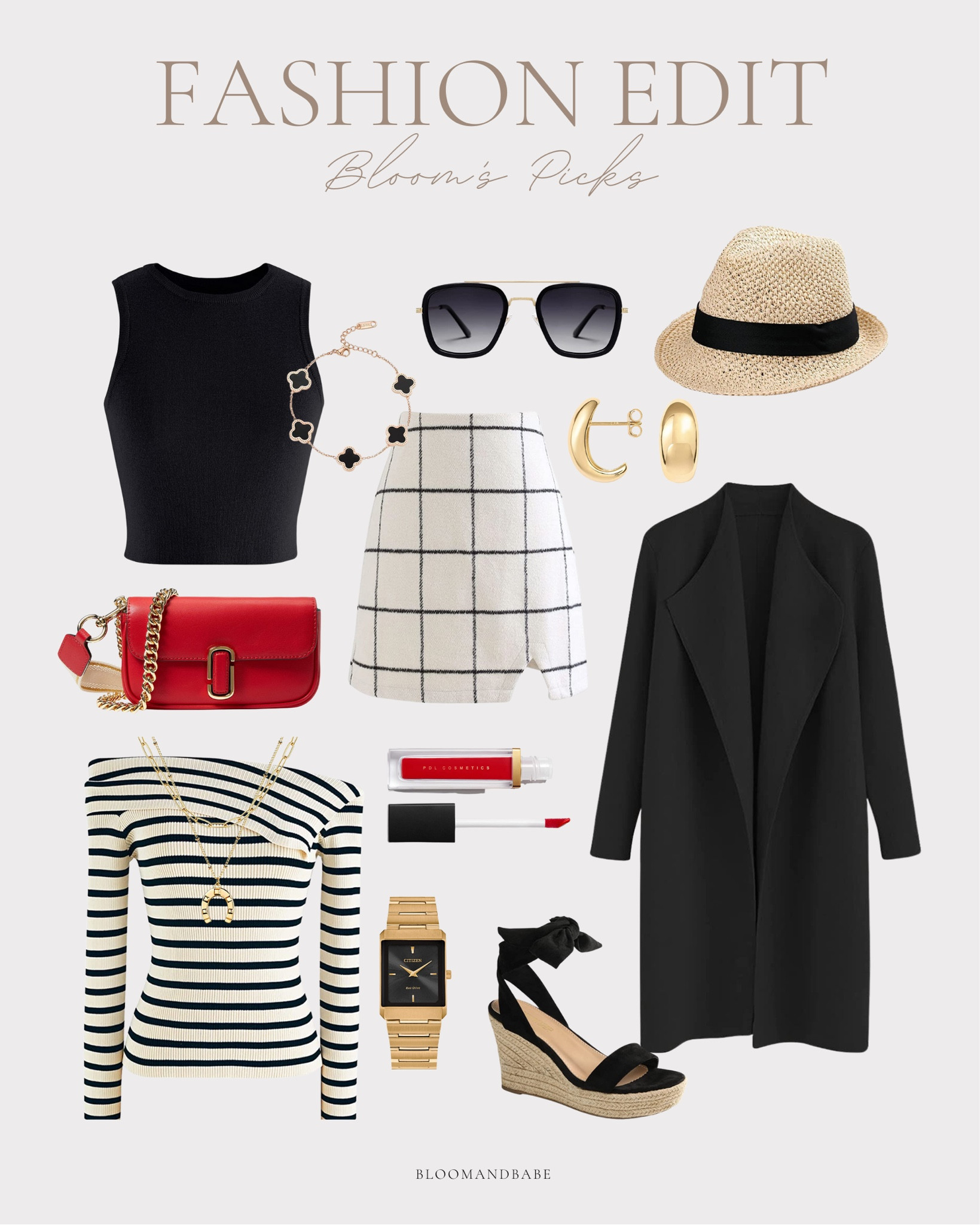 Amazon fashion / Amazon dresses / Amazon summer outfits / nautical prep / summer dresses / summer skirts / sundress / Amazon beauty / summer hat / neutral sandals / summer sandals / gold jewelry / summer clutch / summer tops / black wedges

#LTKshoecrush #LTKstyletip #LTKSeasonal