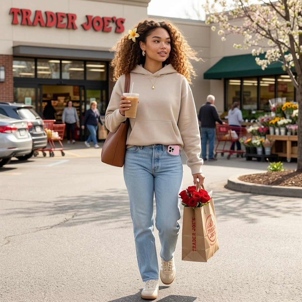 Quick Trader Joe’s run turned into a “let me grab flowers too” moment. 🌼
This is one of those outfits that’s effortless but still cute enough to run errands in all day. The hoodie is super soft and the jeans have the perfect relaxed fit without looking baggy.

Wearing size small in the hoodie and size 25 in the jeans.

Everything linked here if you want an easy everyday out

#LTKdayinmylife #LTKfoodie #LTKootd