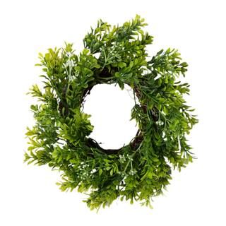 9" Green Mini Boxwood Wreath with Flowers by Ashland® | Michaels | Michaels Stores
