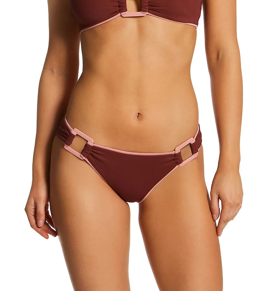 Becca Modern Edge Gracie Buckle Side Hipster Swim Bottom 544037 | HerRoom