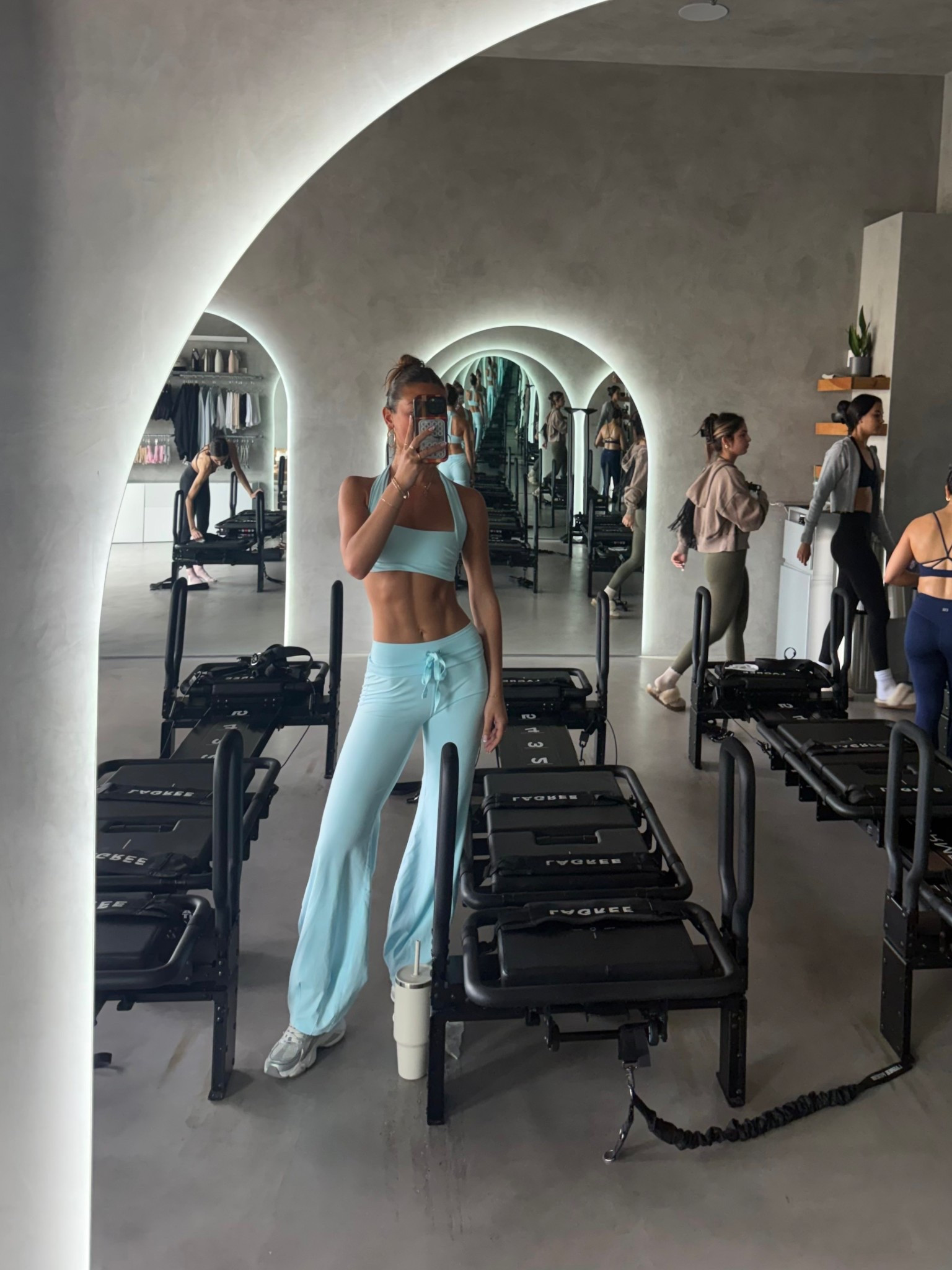 wearing an xs in top and bottom