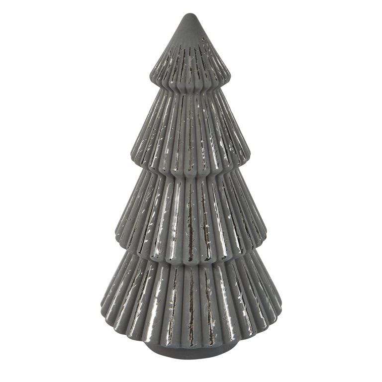 Holiday Time Large Gray Glass Christmas Tree Table Top Decoration, 12.5 inch | Walmart (US)