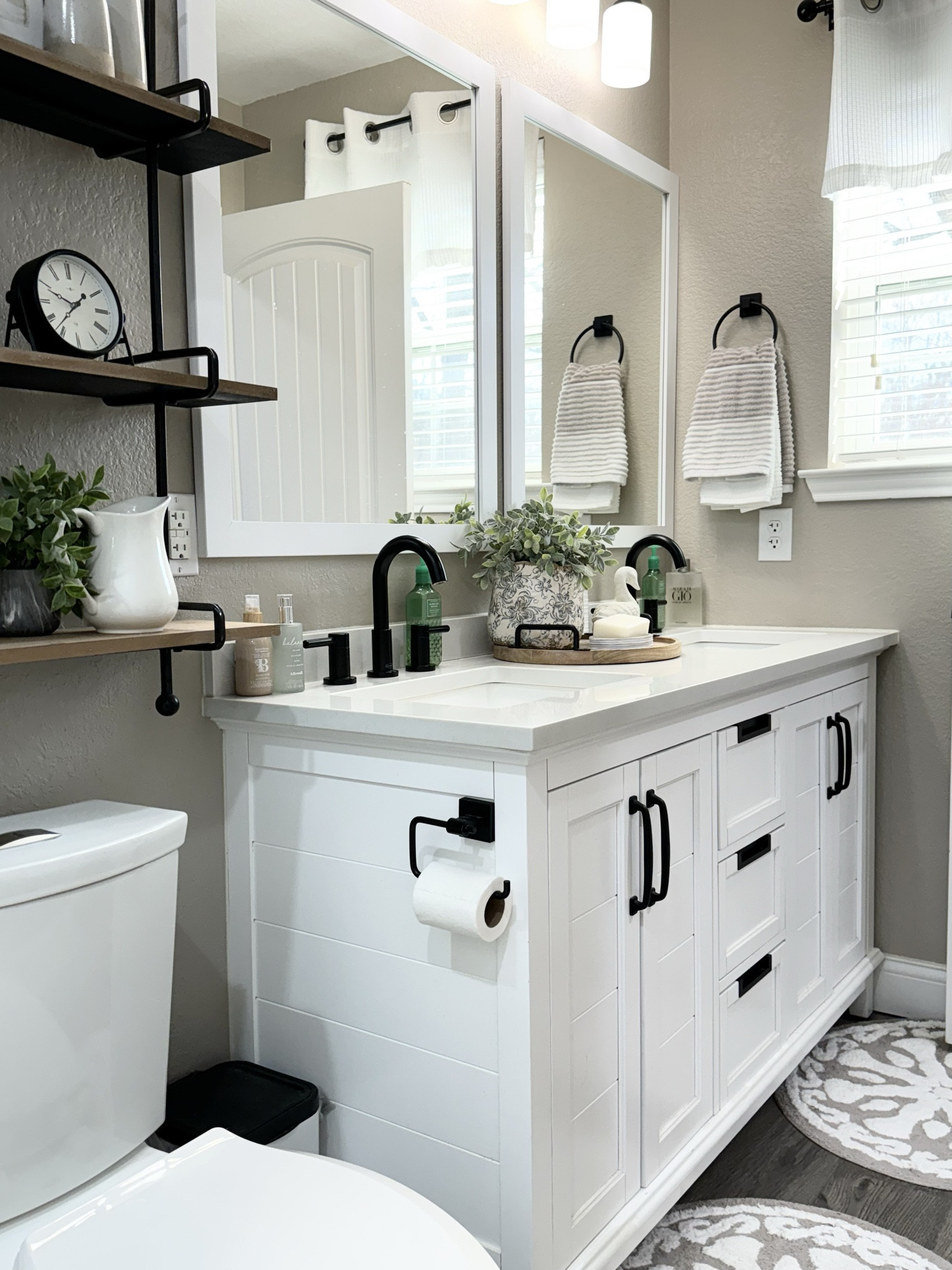 Here is a quick look at my newly refreshed bathroom decor…with newly added towels, rugs and a new wall clock! ⏱️

Does anyone else seem to go through towels and rugs in their bathroom every year? Seems like that’s a thing in our house no matter what 🤪

I think with the neutral colors and tones, it is safe to say it has very different vibes than our master bathroom had during the holiday season! 🩶

Do you prefer your bathroom to have  color or are the neutral colors and tones more your style? I’d love to hear…Let me know in the comments below! 👇🏻


#LTKfindsunder100 #LTKhome

#LTKSeasonal