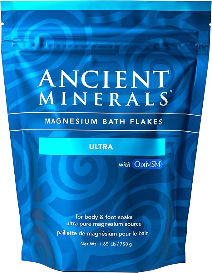 Ancient Minerals Magnesium Bath Flakes ULTRA with OptiMSM - Resealable Magnesium Bag of Zechstein... | Amazon (US)