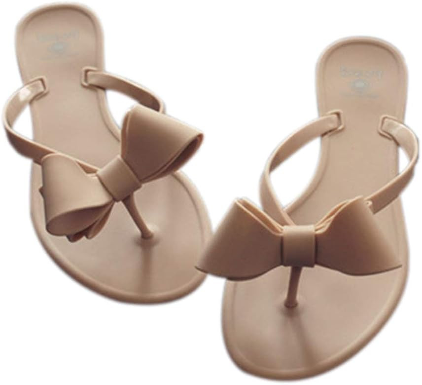 Shoe'N Tale Women Ribbon Bow Sandals Flip Flops Narrow Strap | Amazon (CA)
