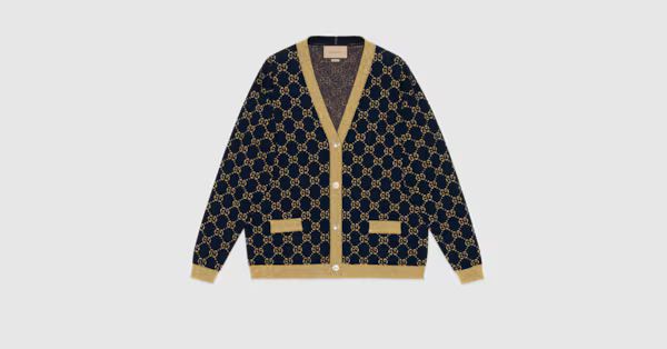 GG cotton lamé cardigan | Gucci (UK)