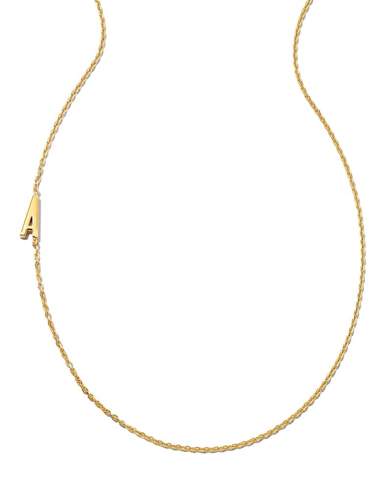 Letter A Inline Initial Necklace in 18k Gold Vermeil | Kendra Scott | Kendra Scott