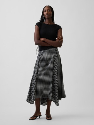 Plaid Maxi Handkerchief Skirt | Gap (US)