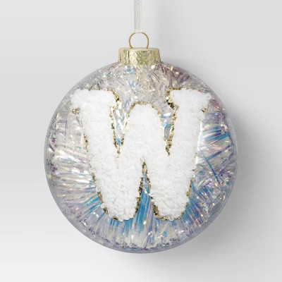 Christmas Monogram Plastic Tinsel Ball W - Wondershop™ | Target