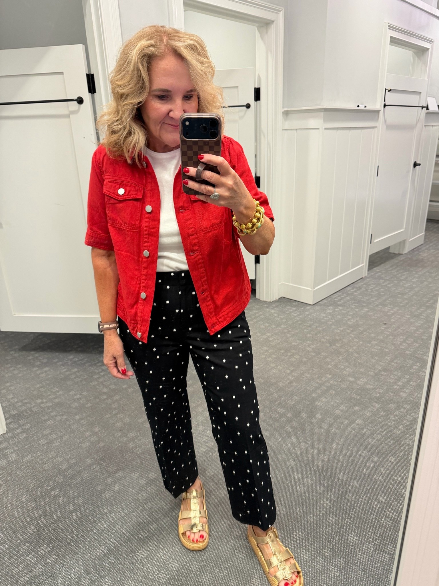Cyber Monday at Talbots! 

Striped blouse size medium
Lightweight denim skirt medium
White pants 8 petite and I did not like the fabric or the fit
Gauze set that looks like denim I’m wearing a small but go reg size if you want it relaxed fitting
Pleated skirt is gorgeous but I sized up to a 10 petite (a titch roomy inn the waist but better than being tight)
Polka dot pants 8 petite and I love them, a nice stretchy twill
Red denim jacket 8 petite
Red eyelet small, I didn’t like it, but maybe a medium petite would have worked? I just felt frumpy
Love the red eyelet skirt, size 6
Striped coverup I LOVED it, wanted to make it work as a dress but the side slits are about mid thigh and a titch sheer. So definitely a coverup
Gingham dress LOVED THIS! Fully lined wearing a 6

#LTKSaleAlert #LTKOver40 #LTKPetite

#LTKWorkwear