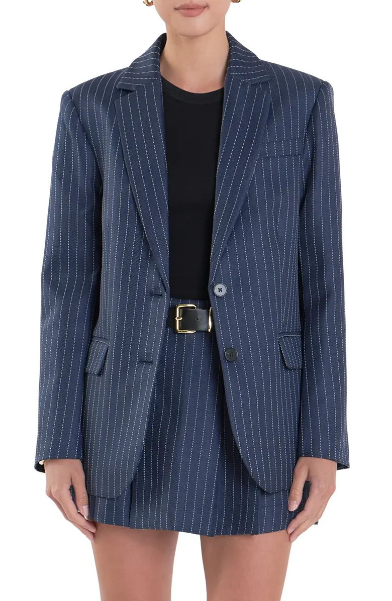 English Factory Stripe Oversize Blazer | Nordstrom | Nordstrom