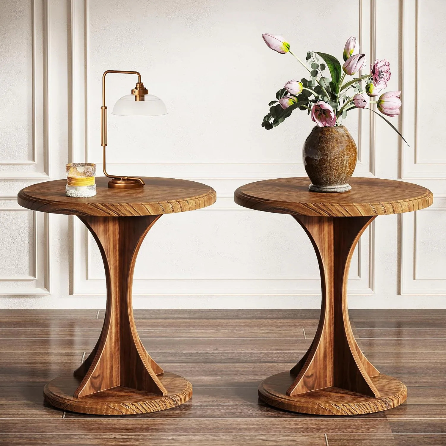 Round End Side Table, Wood Small Sofa Chair Side Table for Living Room | Bed Bath & Beyond