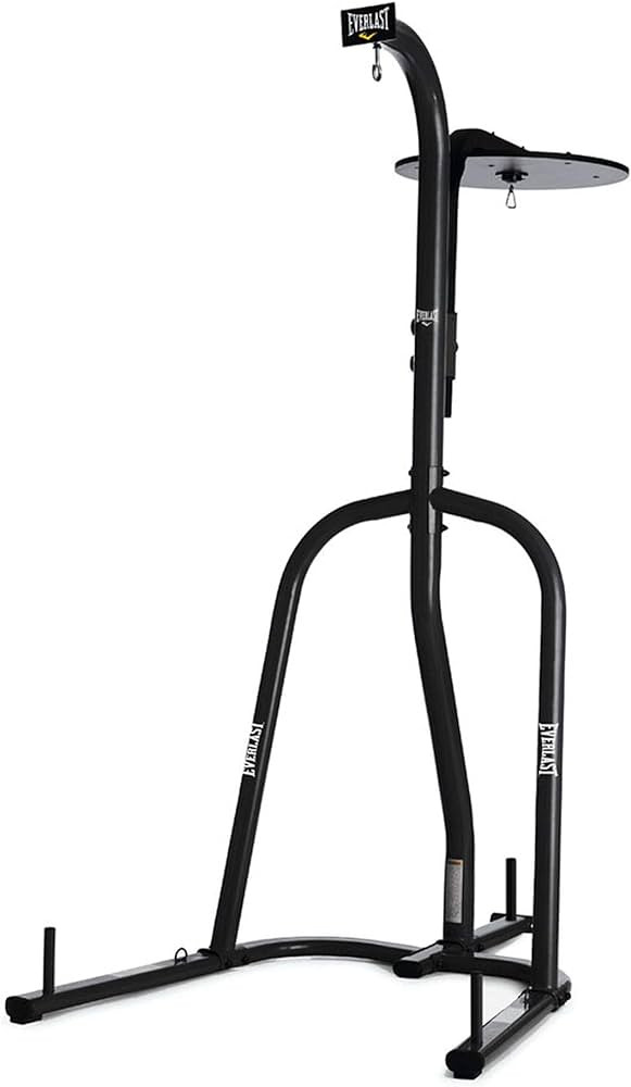 Everlast Steel Heavy Punching Bag Stand Workout Equipment for Kickboxing, Boxing, and MMA Training with 3 Plate Pegs and 100 Pound Capacity | Amazon (US)